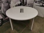Стол для переговоров б/у круглый 120х120х72 25мм HAWORTH 02035-БЕЛ (белый)