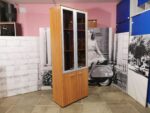 Шкаф для документов 5 секц. б/у 4 дв. со стеклом 78х42х210  14067-ОРХ (орех)