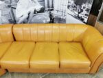 Диван мягкий RAMART б/у натуральная кожа 290х100х72  18007-КРЧ (коричневый)