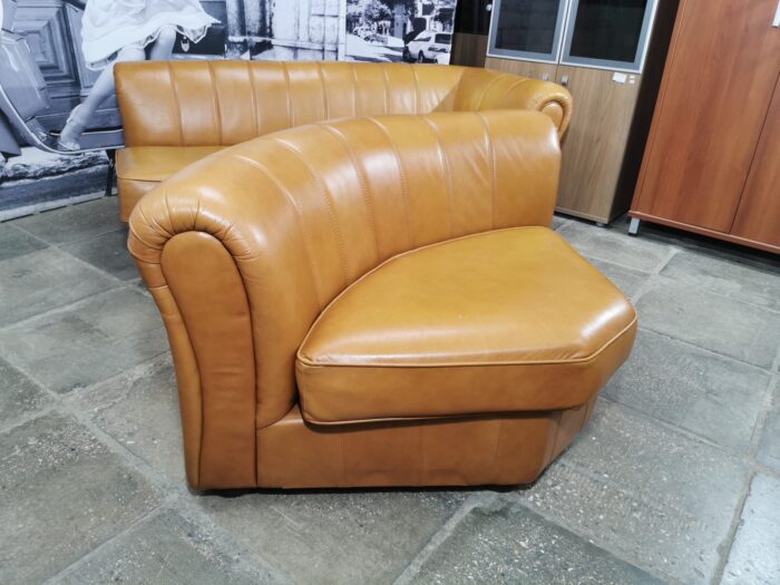 Диван мягкий RAMART б/у натуральная кожа 290х100х72  18007-КРЧ (коричневый)