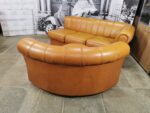 Диван мягкий RAMART б/у натуральная кожа 290х100х72  18007-КРЧ (коричневый)