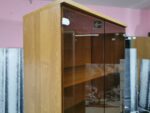 Шкаф для документов 5 секц. б/у 4 дв. со стеклом 83х44х200  14112-ОЛХ (ольха)