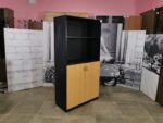 Шкаф для документов 4 секц. б/у 2 дв. полузакрытый 89х43х174  14153-ЧРН (черный)